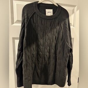 Aerie Women’s Black Cable Knit Sweater
